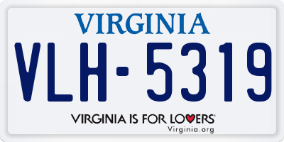 VA license plate VLH5319