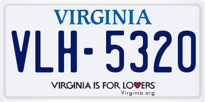 VA license plate VLH5320