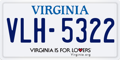 VA license plate VLH5322