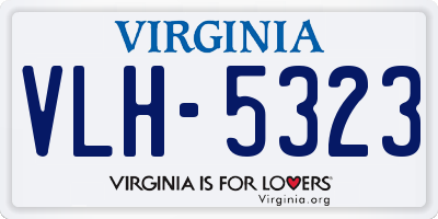 VA license plate VLH5323