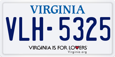 VA license plate VLH5325