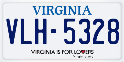 VA license plate VLH5328