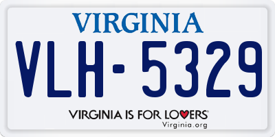 VA license plate VLH5329