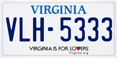 VA license plate VLH5333