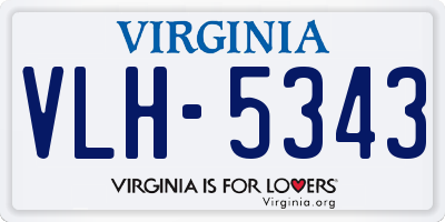 VA license plate VLH5343