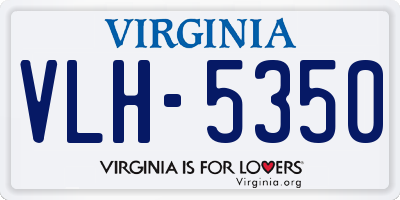 VA license plate VLH5350