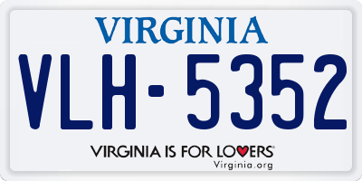 VA license plate VLH5352