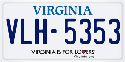 VA license plate VLH5353