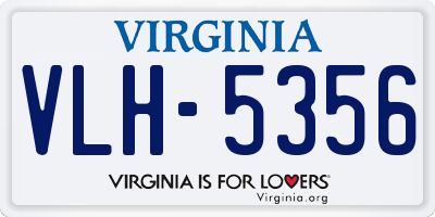 VA license plate VLH5356