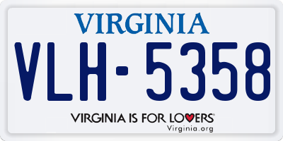VA license plate VLH5358
