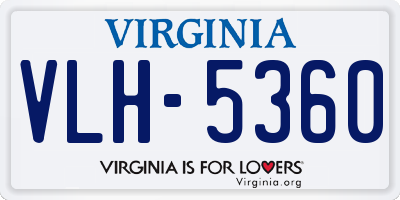 VA license plate VLH5360