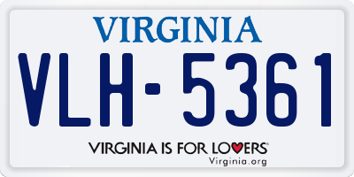 VA license plate VLH5361