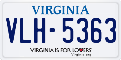 VA license plate VLH5363