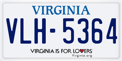 VA license plate VLH5364