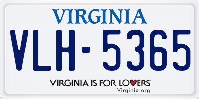VA license plate VLH5365