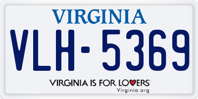 VA license plate VLH5369