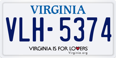 VA license plate VLH5374