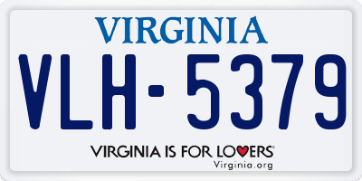 VA license plate VLH5379