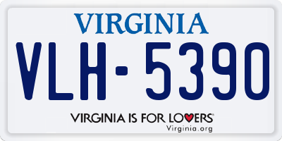 VA license plate VLH5390