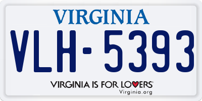 VA license plate VLH5393