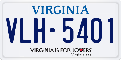 VA license plate VLH5401