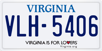 VA license plate VLH5406