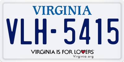 VA license plate VLH5415