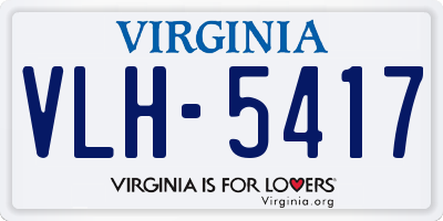 VA license plate VLH5417