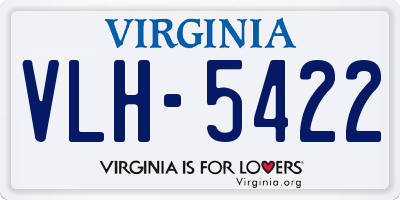 VA license plate VLH5422