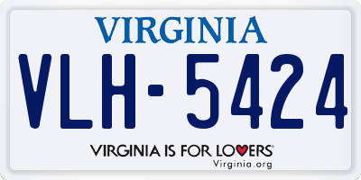 VA license plate VLH5424