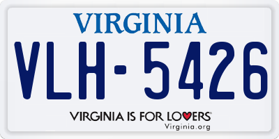 VA license plate VLH5426
