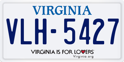 VA license plate VLH5427