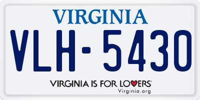 VA license plate VLH5430