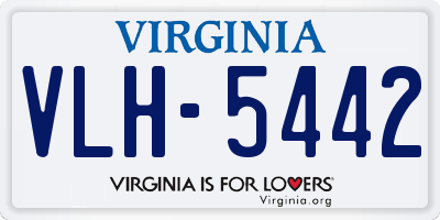 VA license plate VLH5442
