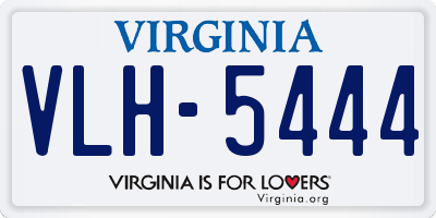 VA license plate VLH5444