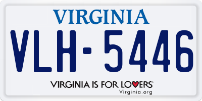 VA license plate VLH5446