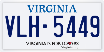 VA license plate VLH5449