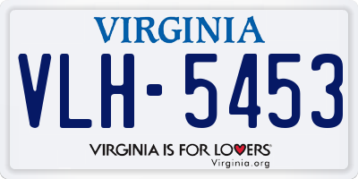 VA license plate VLH5453