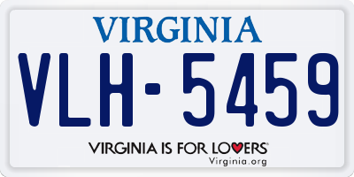 VA license plate VLH5459
