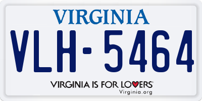 VA license plate VLH5464