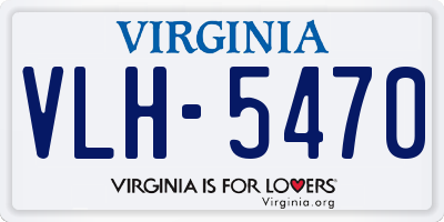 VA license plate VLH5470