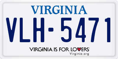 VA license plate VLH5471