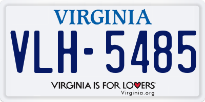 VA license plate VLH5485