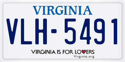 VA license plate VLH5491