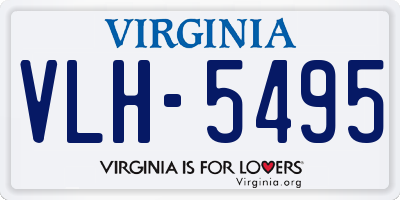 VA license plate VLH5495