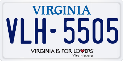 VA license plate VLH5505