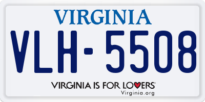 VA license plate VLH5508