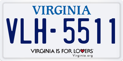 VA license plate VLH5511
