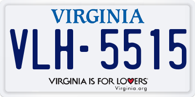 VA license plate VLH5515