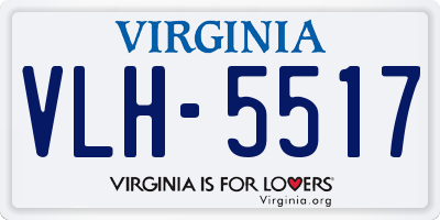 VA license plate VLH5517